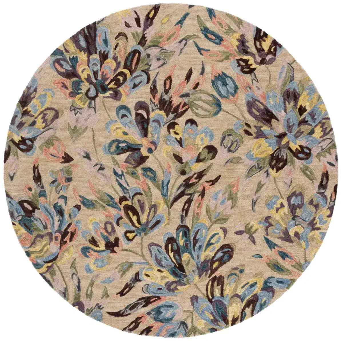 BLOSSOM Hand Tufted 6' x 6' Round area rug