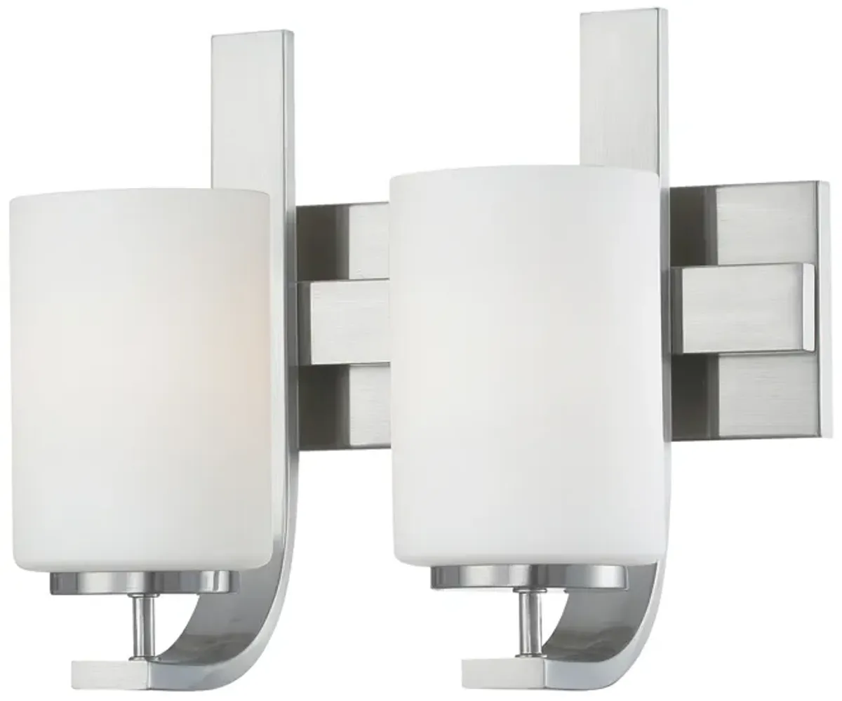 Pendenza 13" Wide 2-Light Vanity Light - Brushed Nickel