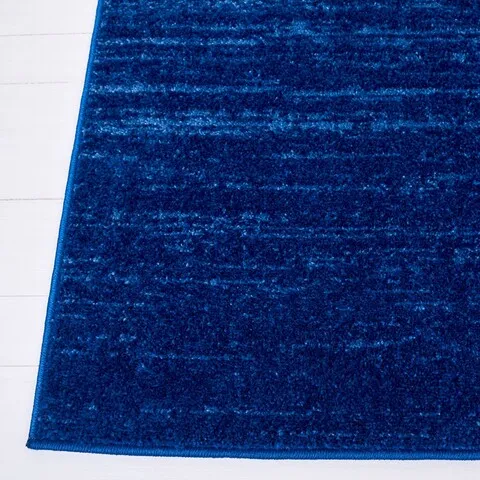 Adirondack Contemporary Light Blue / Dark Blue 2'-6" X 6' Powerloomed Rug