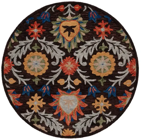 BLOSSOM Hand Tufted 6' x 6' Round area rug