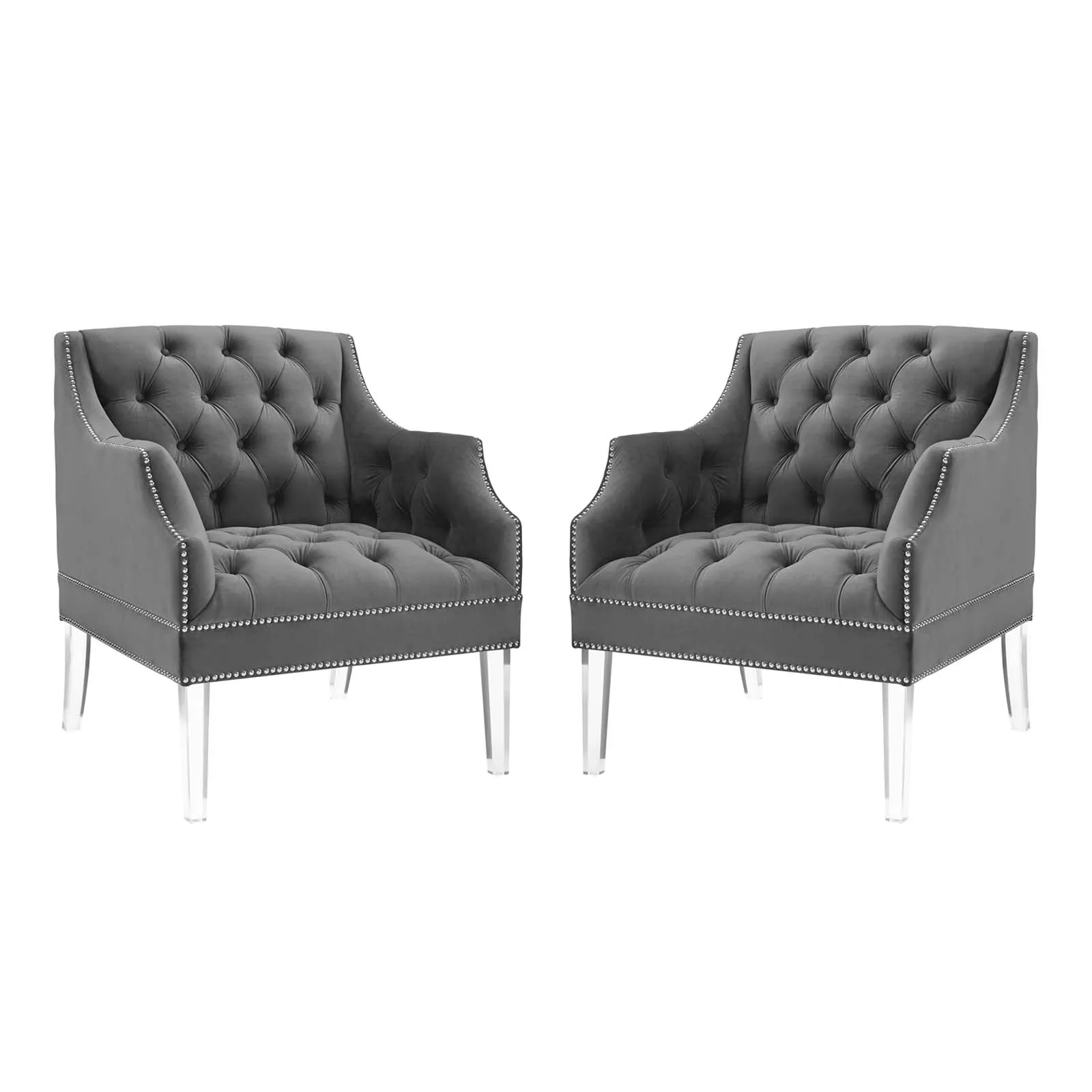 Proverbial Armchair Performance Velvet Set of 2