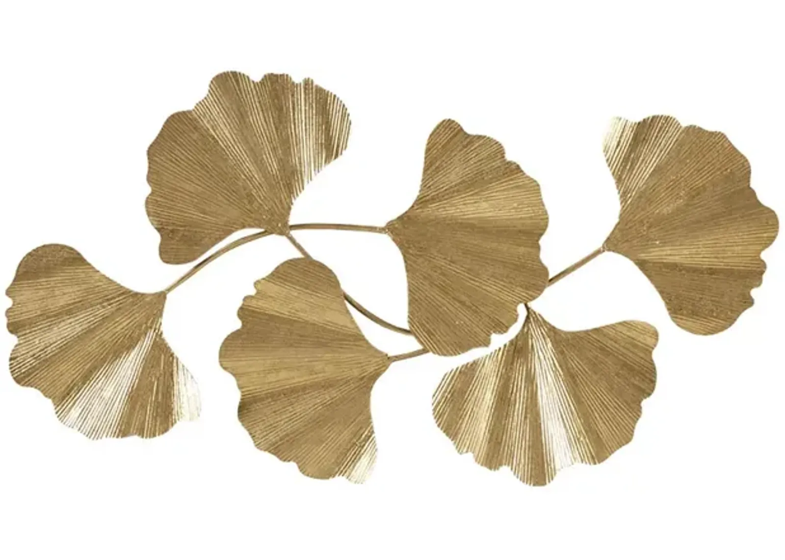 Martha Stewart Faye Gold Gold Foil Metal Ginkgo Leaf Wall Decor