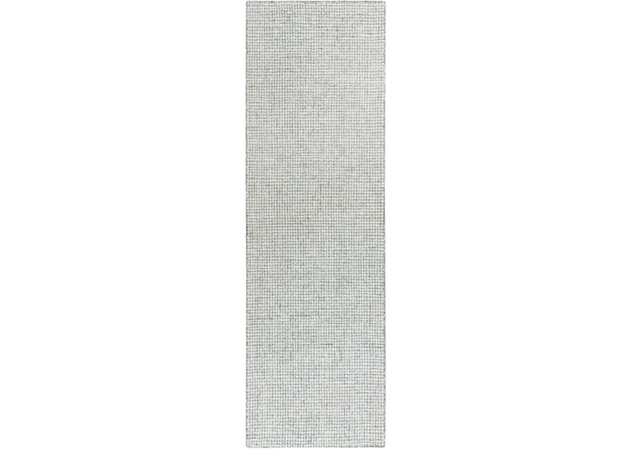 Brindleton Gray Tweed Wool 2'6" x 8' Runner Rug