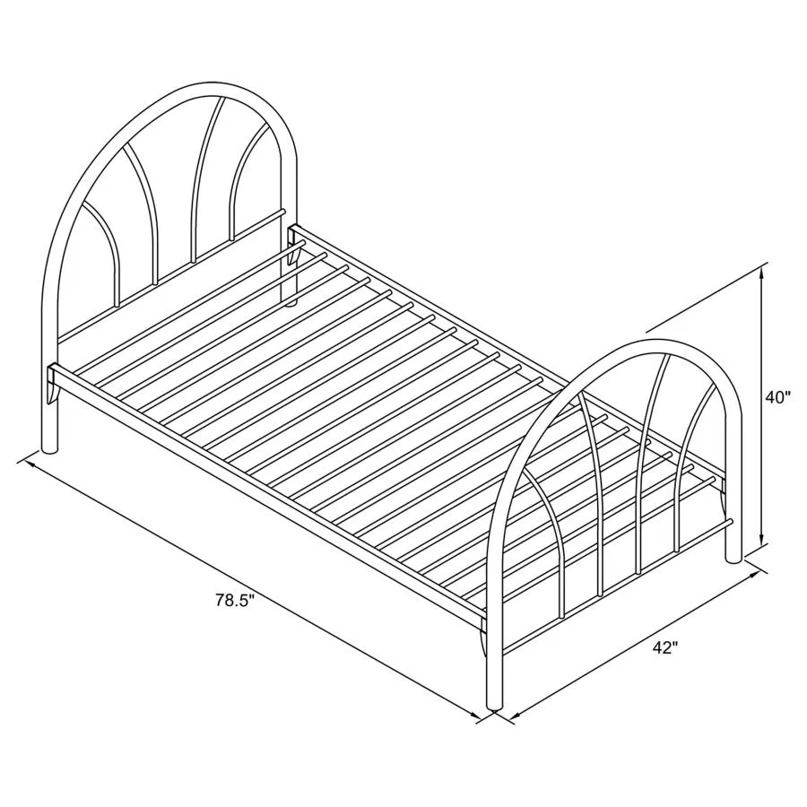 Marjorie Twin Platform Bed Black