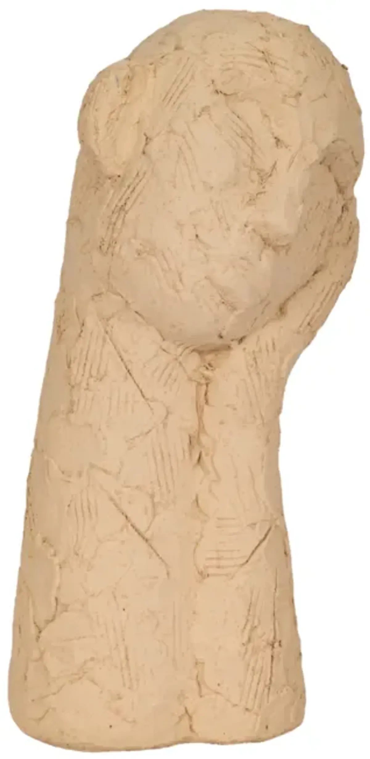 11" Resting Head On Hand Figure, Tan