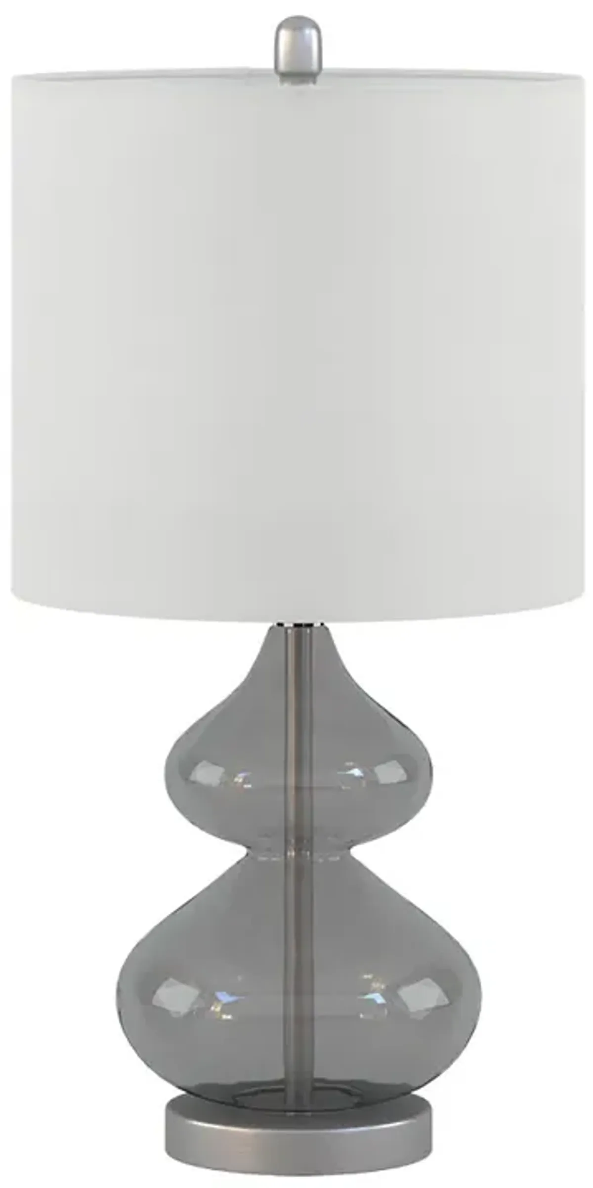 510 Design Ellipse Gray Curved Glass Table Lamp, Set of 2