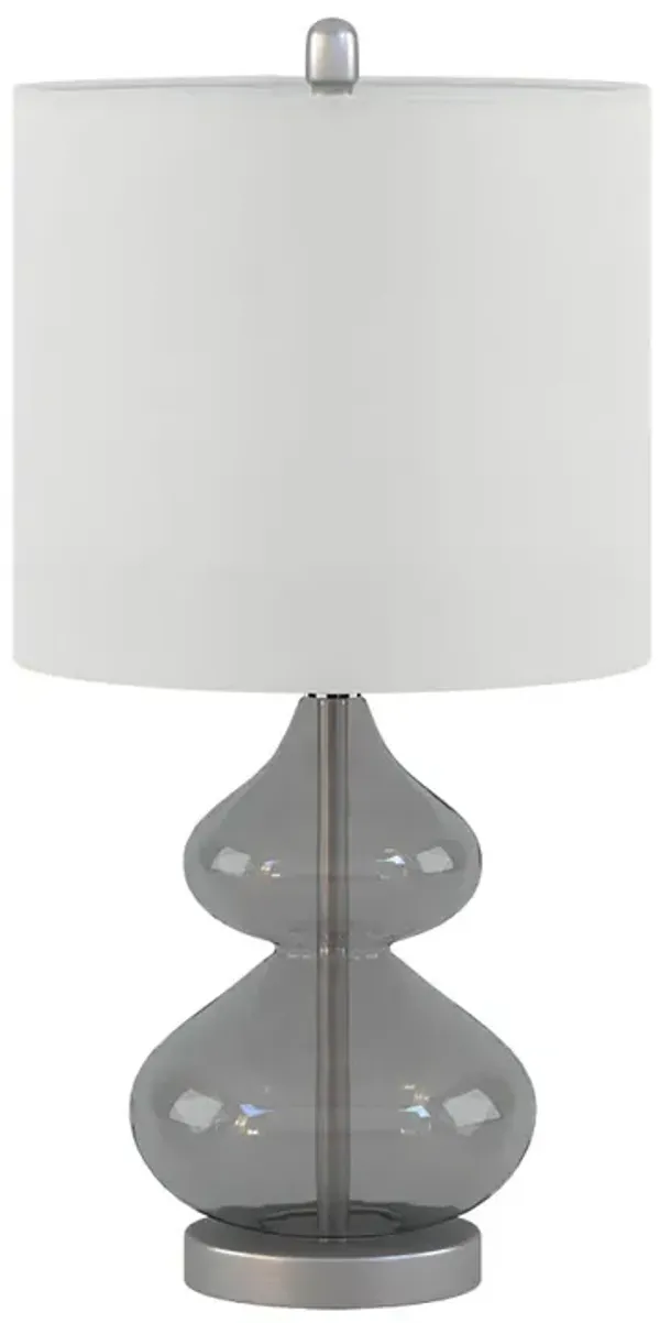 510 Design Ellipse Gray Curved Glass Table Lamp, Set of 2
