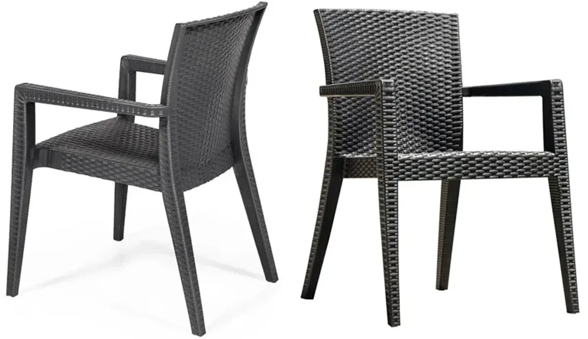 Montana Set of 4 Stackable Armchair-Anthracite