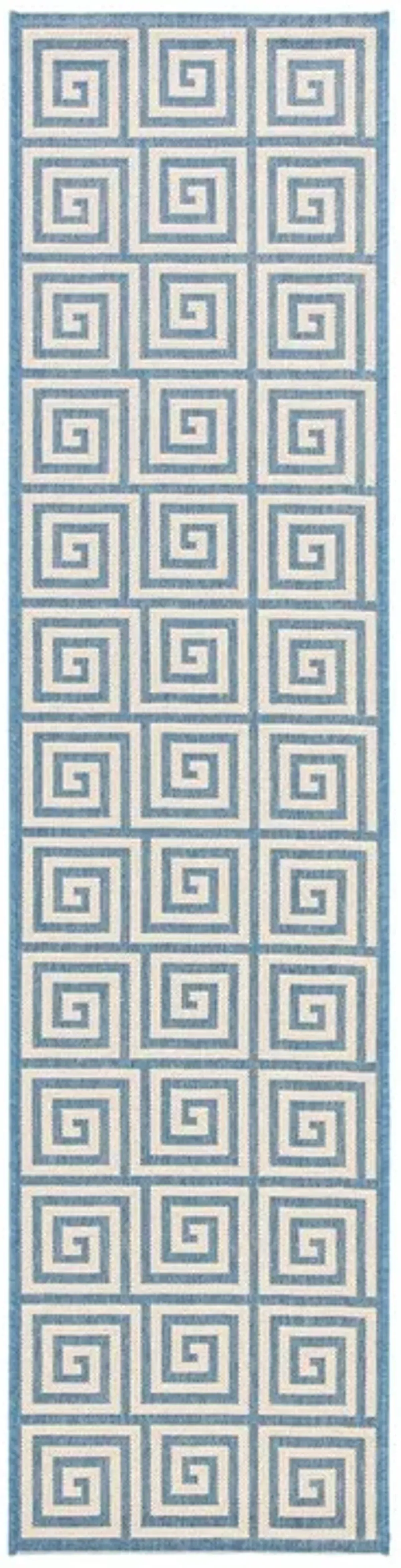 Safavieh BEACH HOUSE Collection BHS129N-28 Cream / Blue 2'-2" X 8'