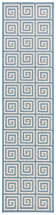 Safavieh BEACH HOUSE Collection BHS129N-28 Cream / Blue 2'-2" X 8'