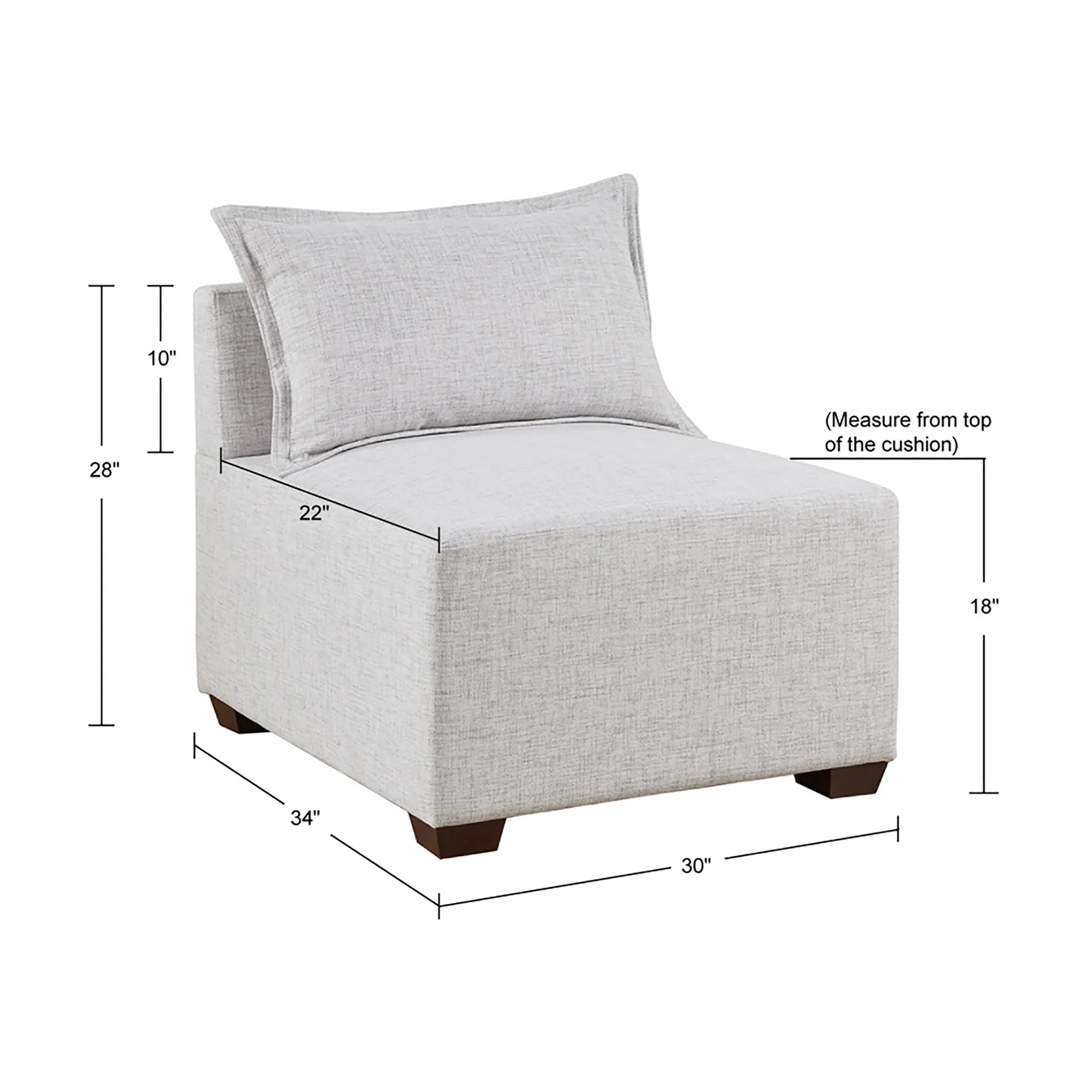 Molly 4-Piece Modular Sofa with Ottoman