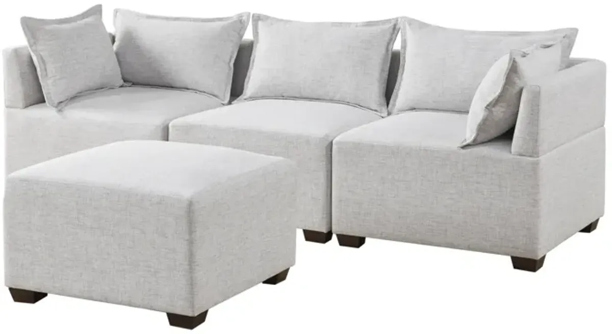 Molly 4-Piece Modular Sofa with Ottoman