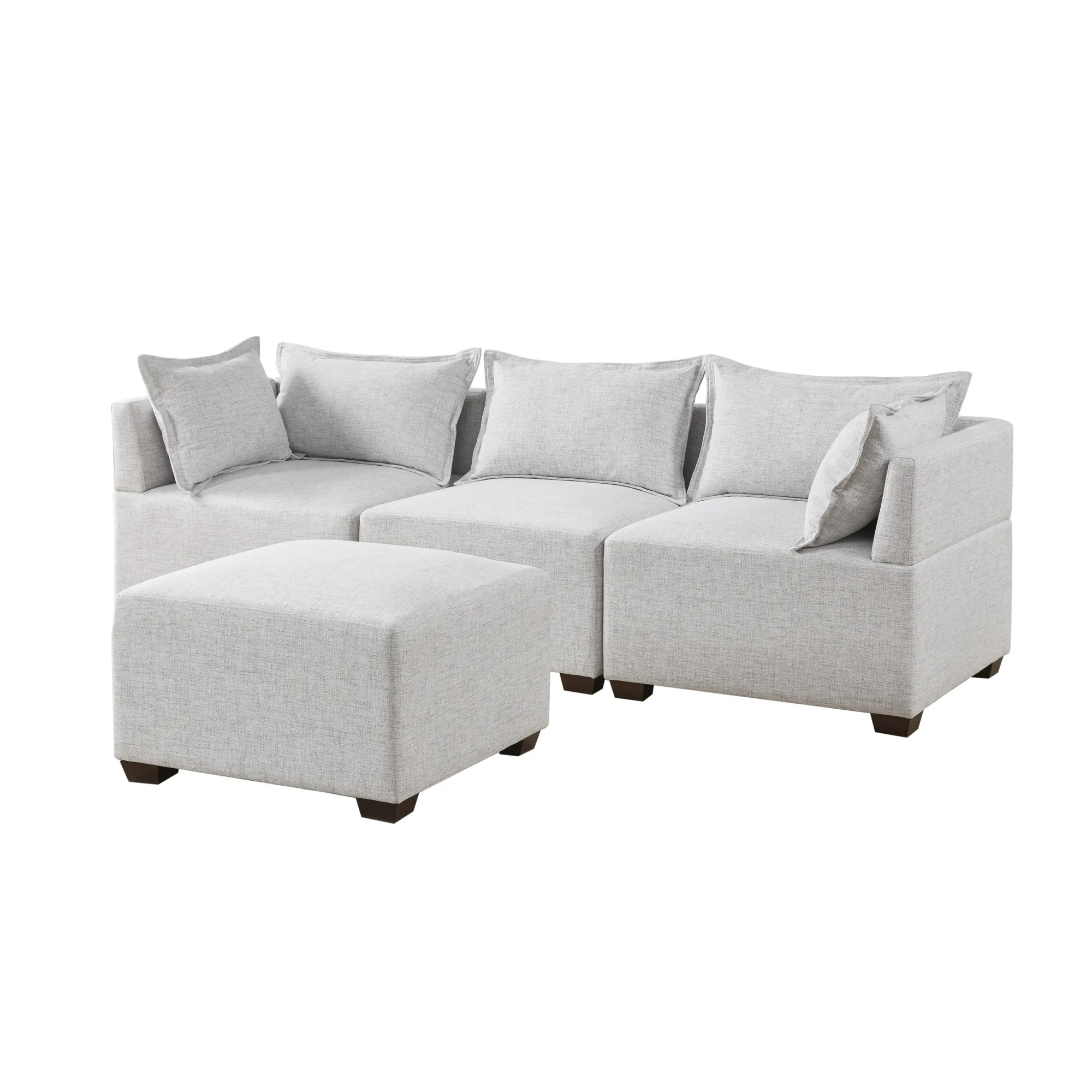 Molly 4-Piece Modular Sofa with Ottoman