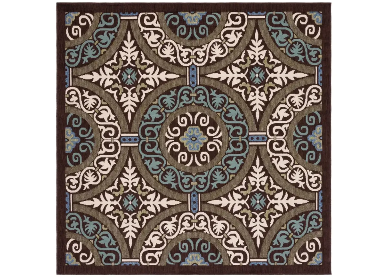 VERANDA 055 CHOCOLATE  3' x 3' Square Square Rug