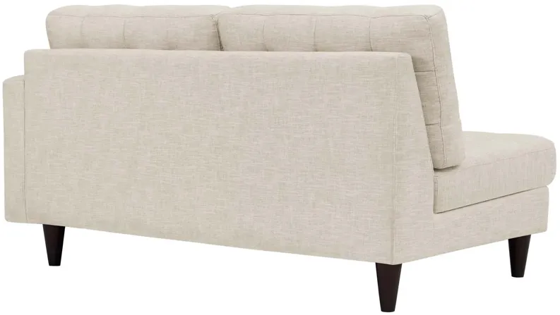 Empress Right-Facing Upholstered Fabric Loveseat