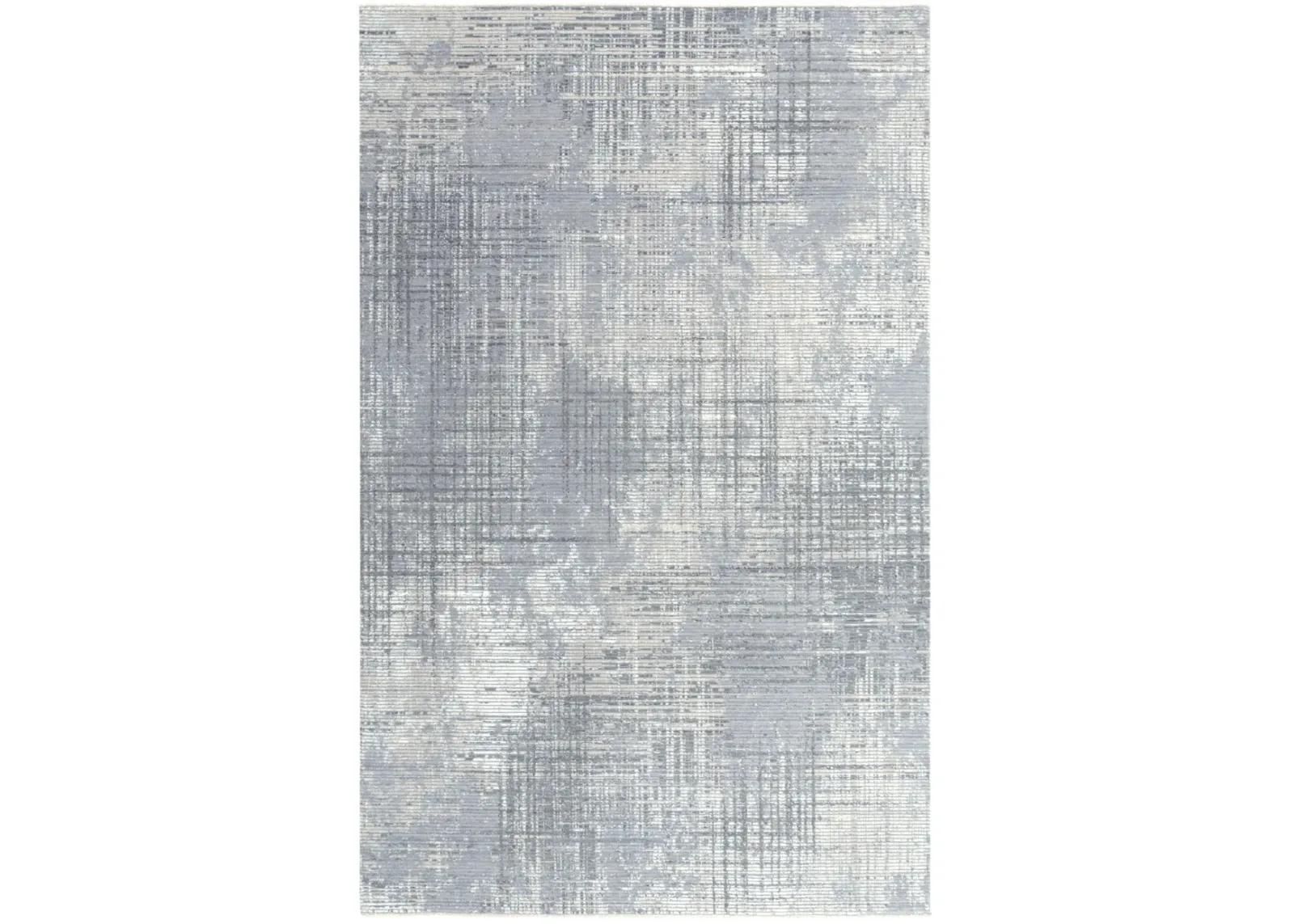 Couture Gray Abstract NZ Wool/Tencel Blend 8' x 10' Rectangle Rug