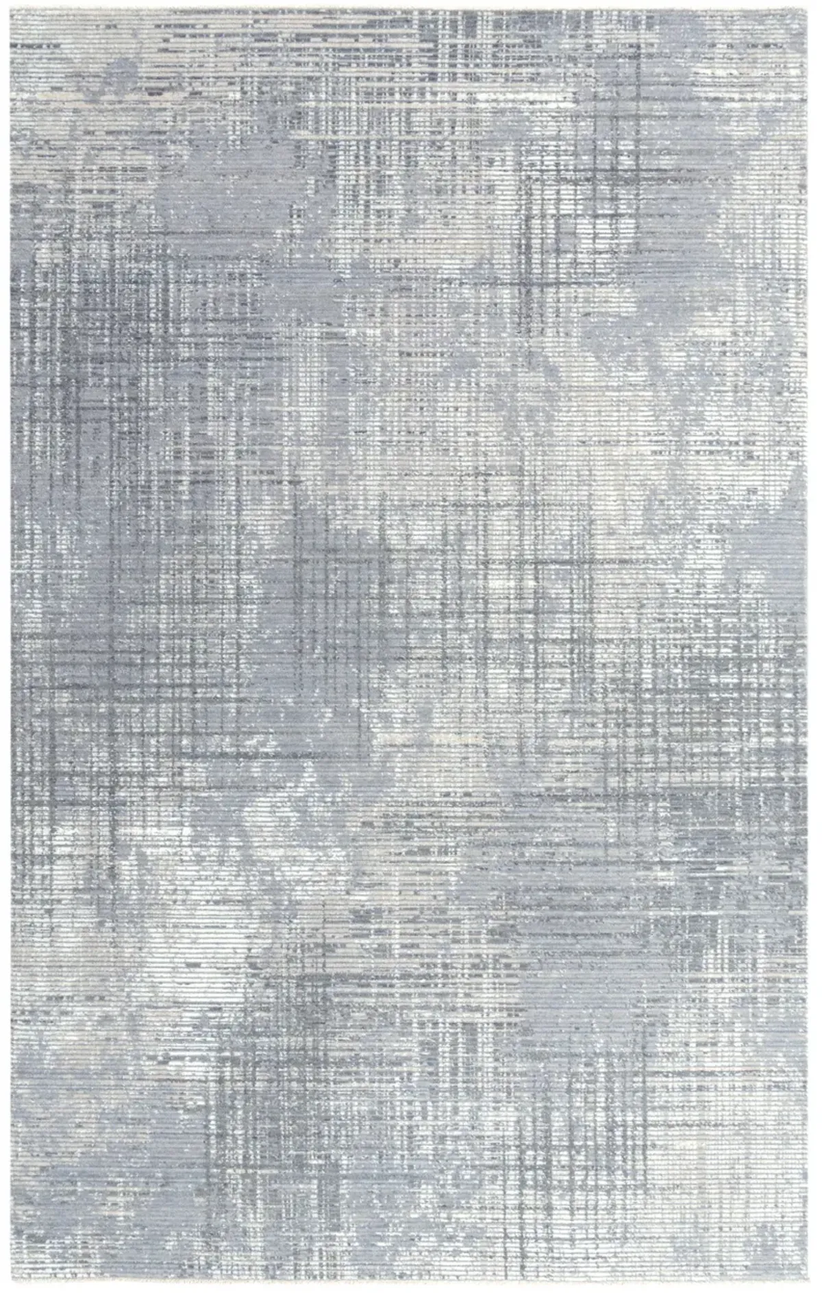 Couture Gray Abstract NZ Wool/Tencel Blend 8' x 10' Rectangle Rug