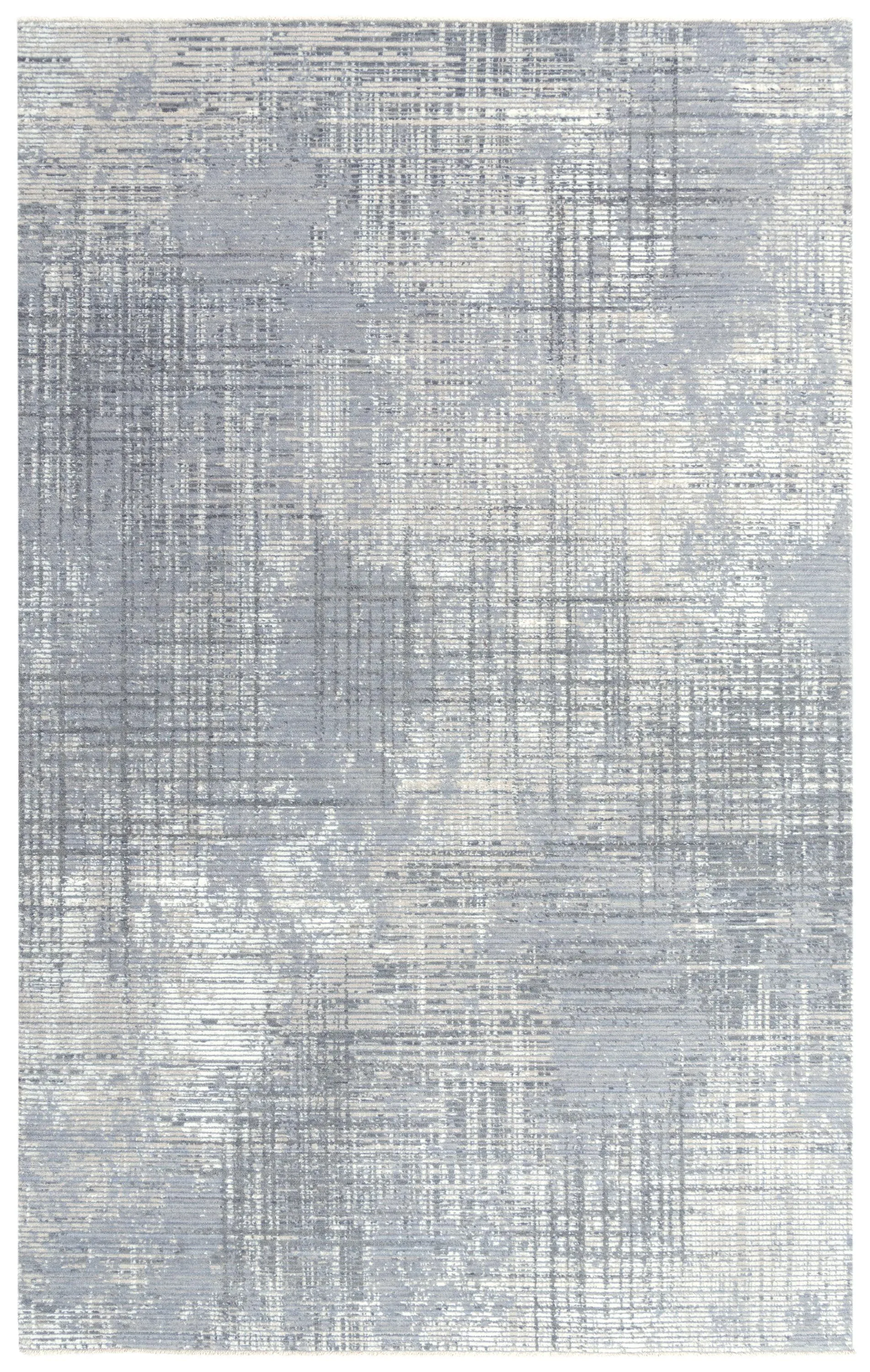 Couture Gray Abstract NZ Wool/Tencel Blend 8' x 10' Rectangle Rug