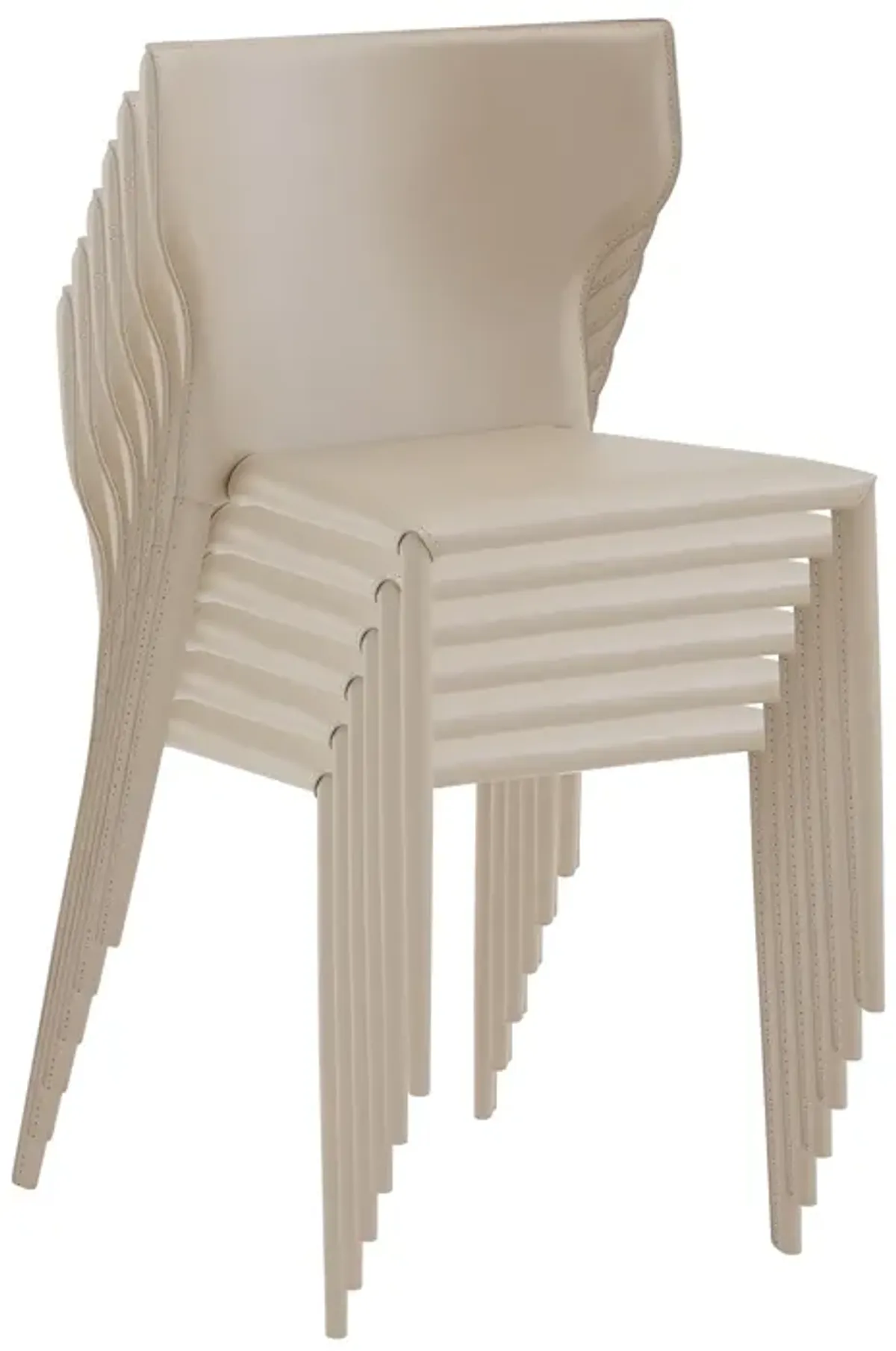 Divinia Stacking Side Chair in Light Gray