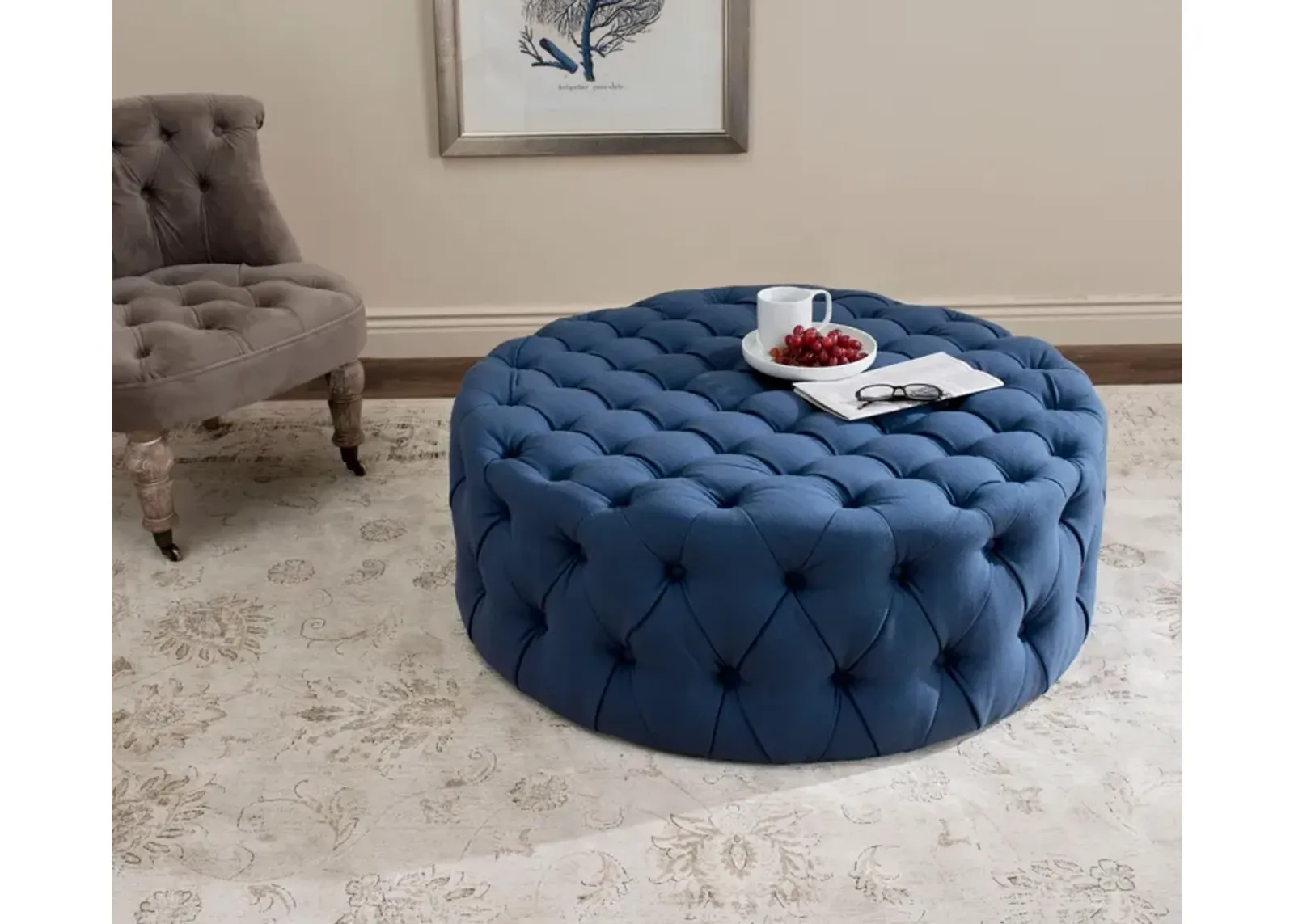 CHARLENE TUFTED COCKTAIL OTTOMAN