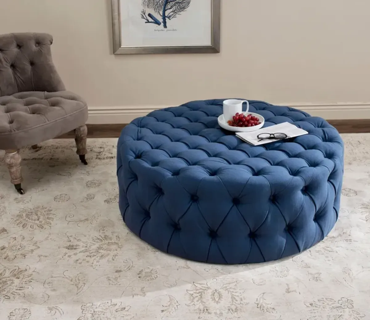 CHARLENE TUFTED COCKTAIL OTTOMAN