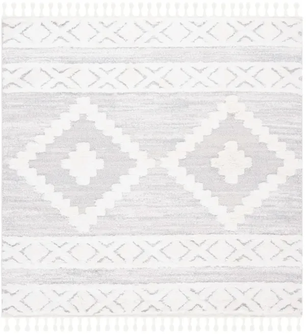 MOROCCAN TASSEL SHAG 640 IVORY  8' x 8' Square Square Rug
