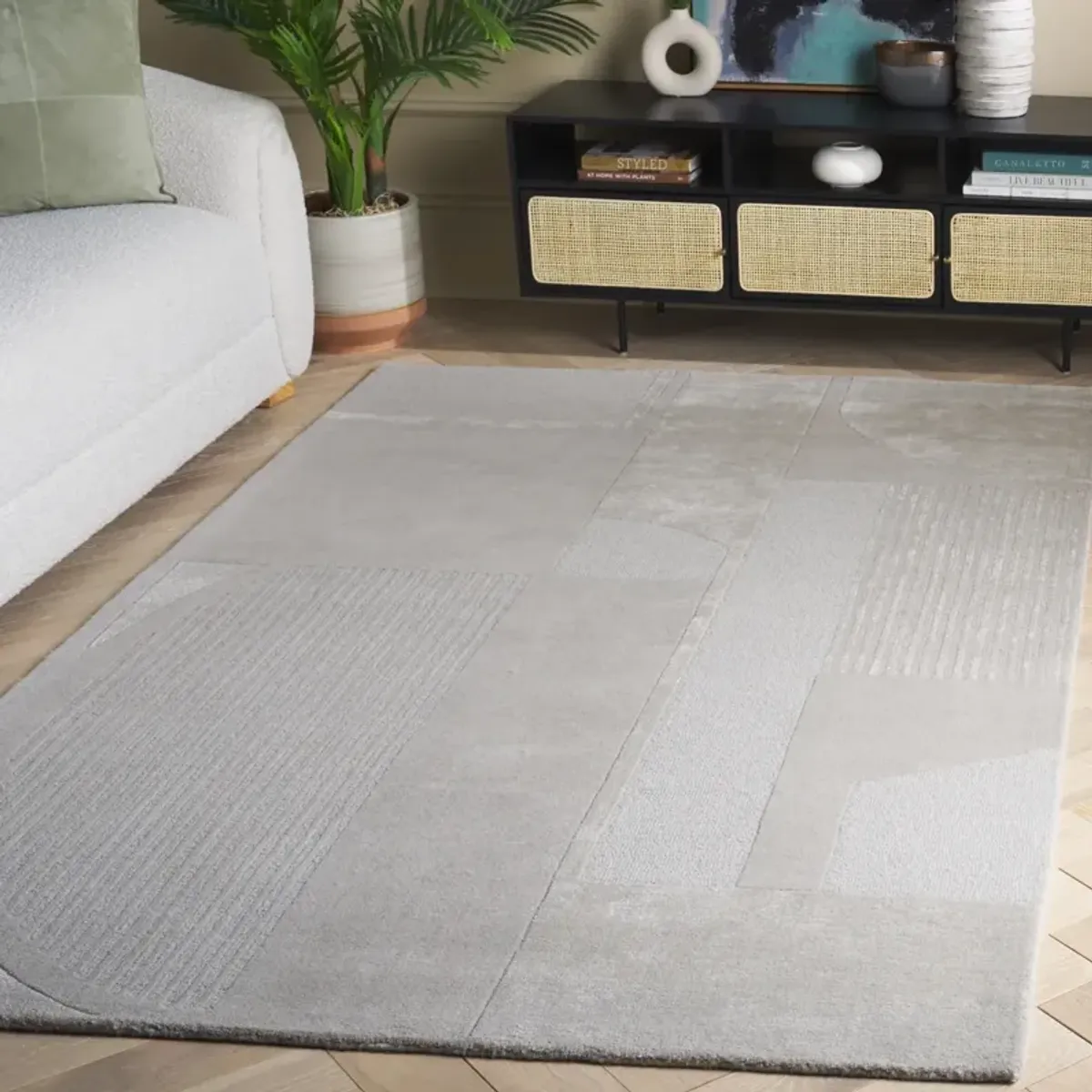 FIFTH AVENUE 251 GREY 6' x 6' Square Square Rug