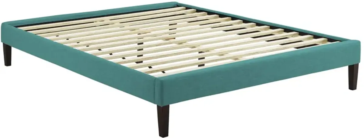 Tessie King Fabric Bed Frame with Squared Tapered Legs