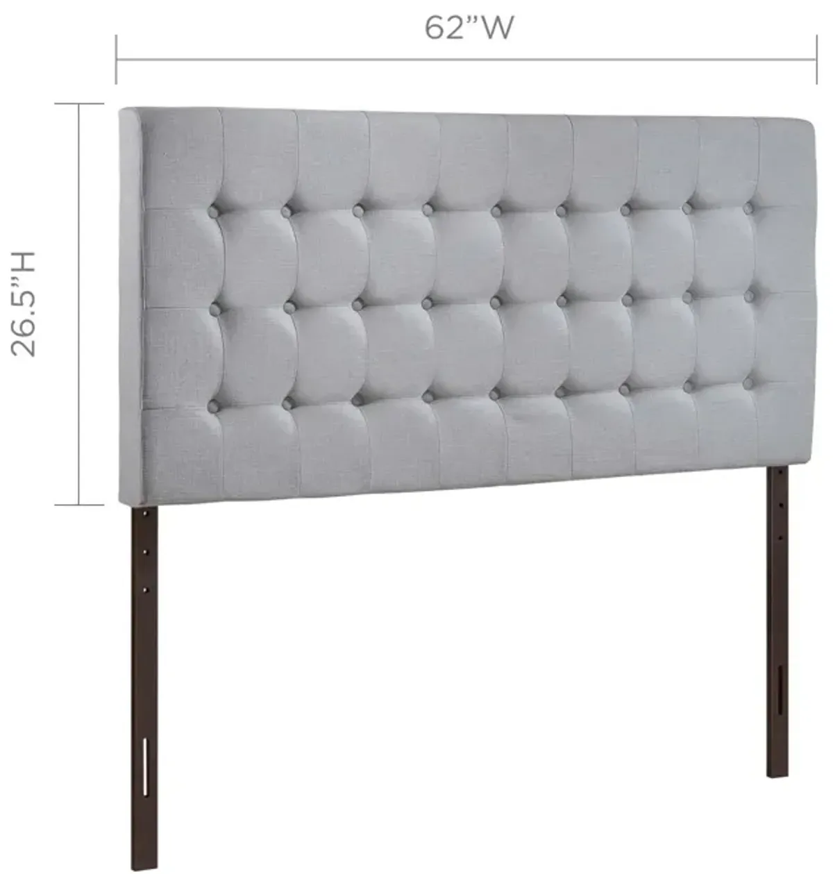 Tinble Queen Upholstered Fabric Headboard