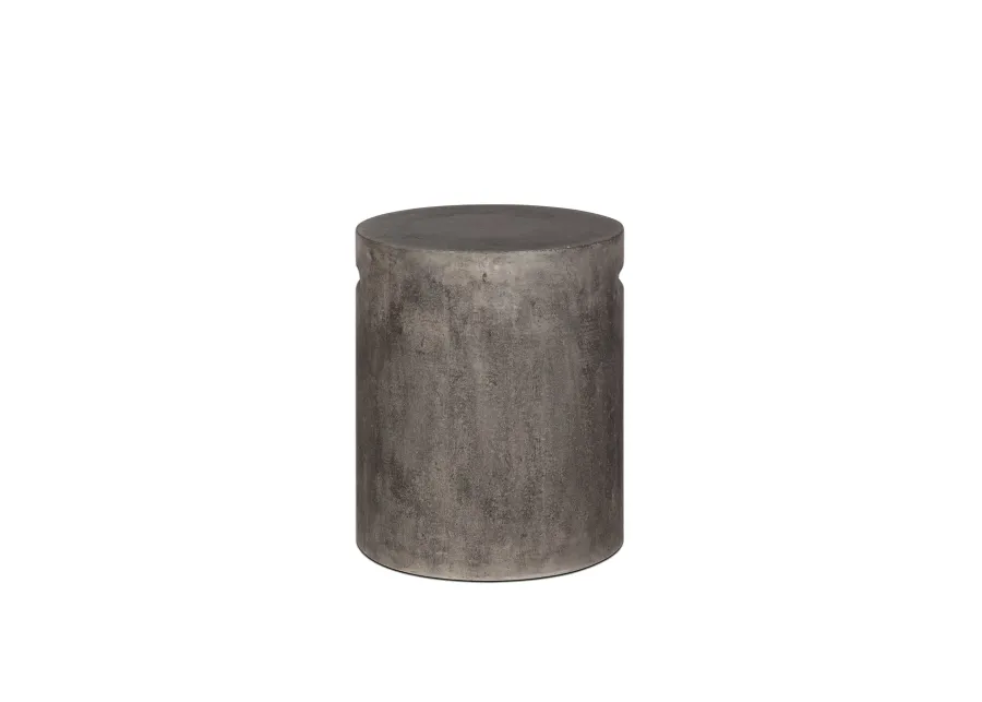 Concrete Round Side Table With Handle