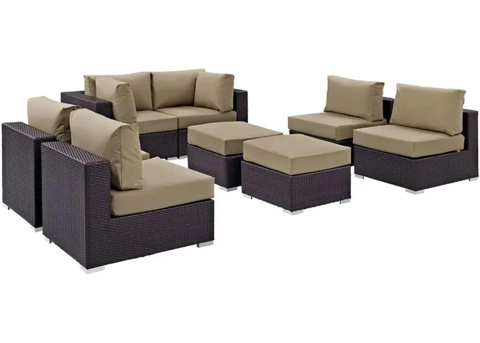 Convene 8 Piece Outdoor Patio Sectional Set