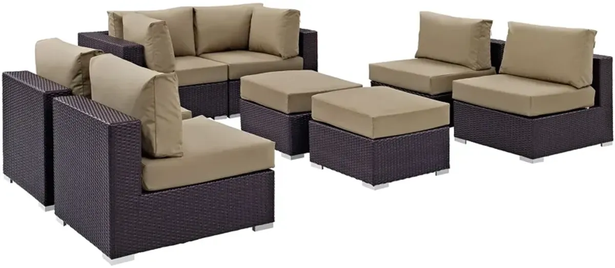 Convene 8 Piece Outdoor Patio Sectional Set