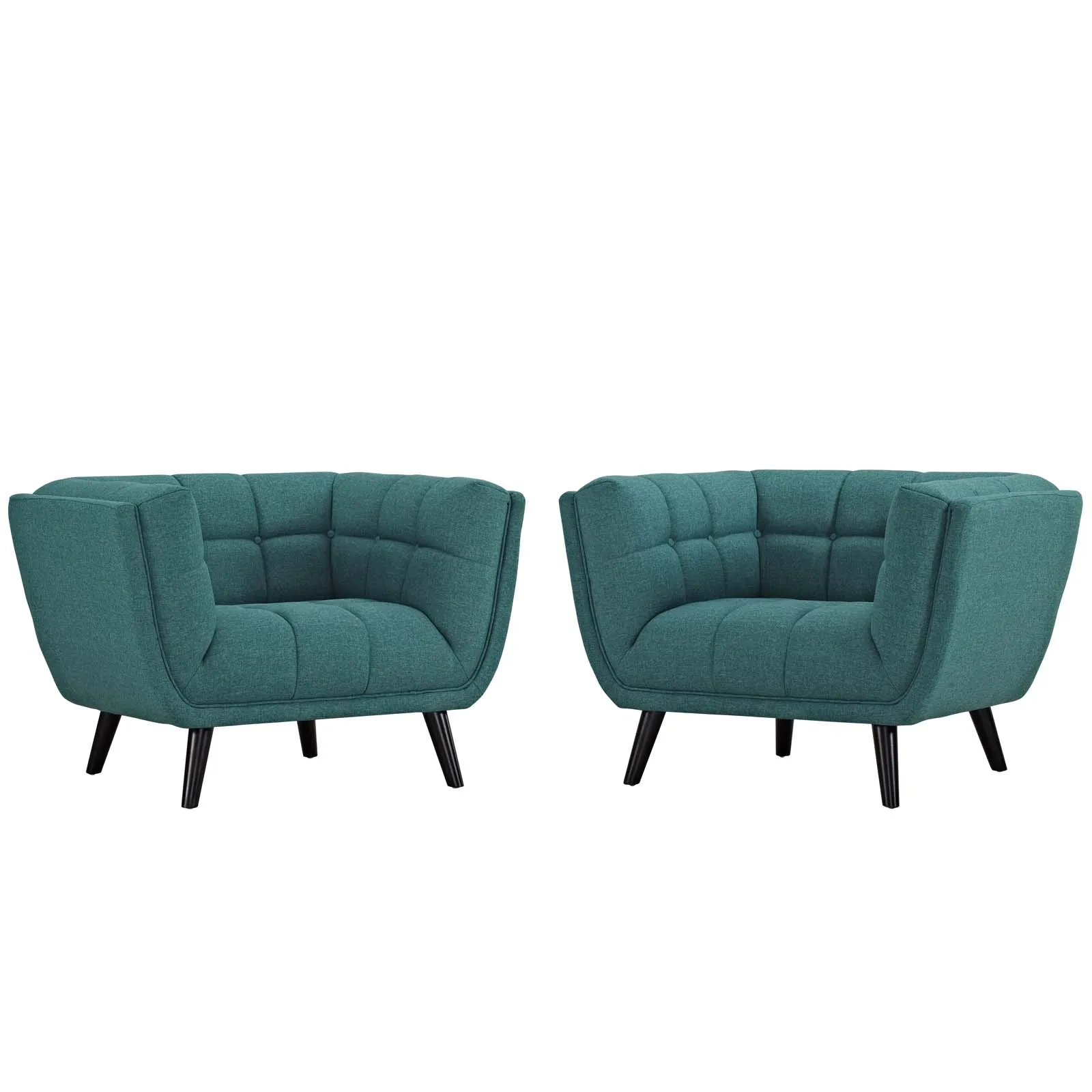 Bestow 2 Piece Upholstered Fabric Armchair Set