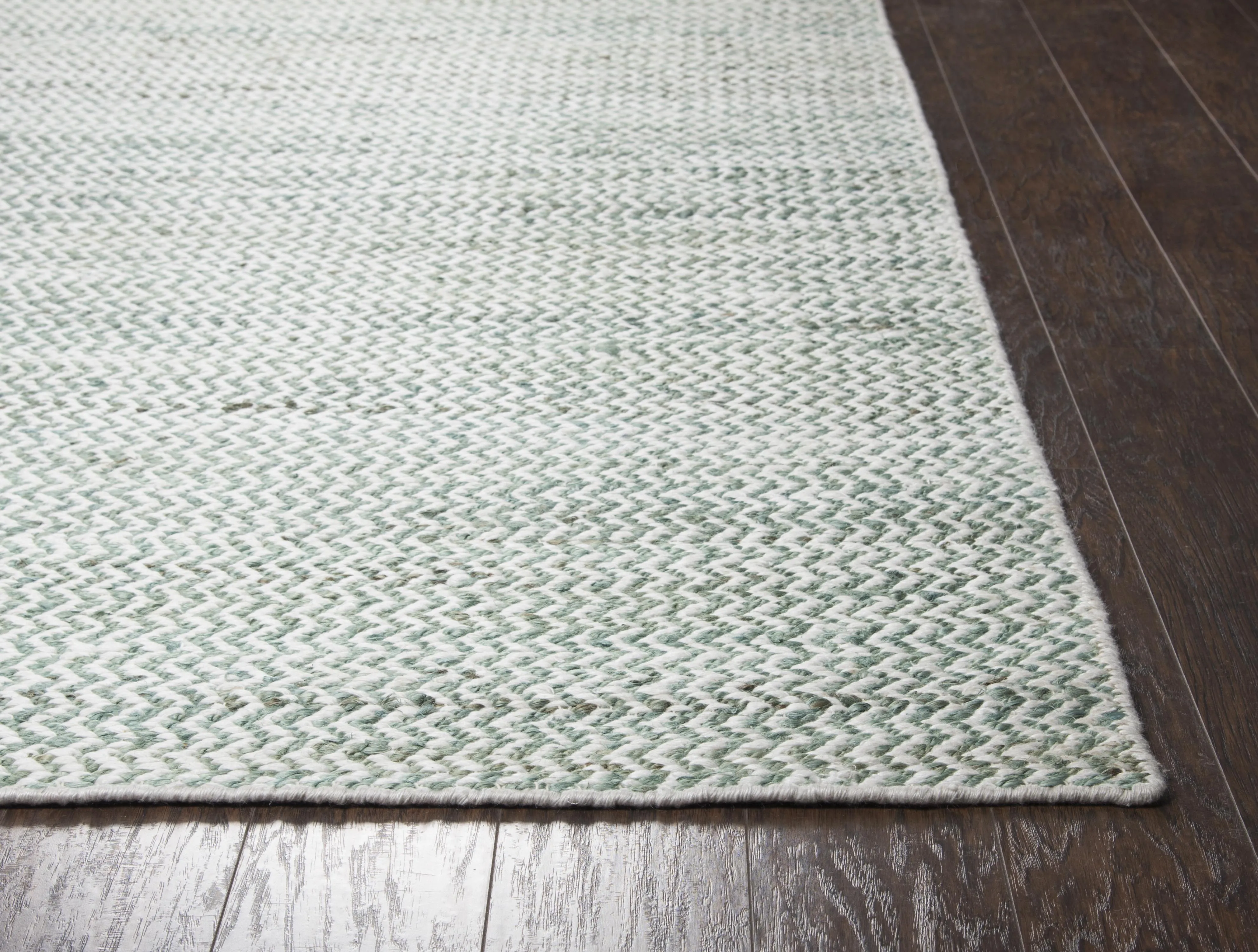 Ellington Turquoise chevron  Jute / Wool  3' x 5' Rectangle Rug