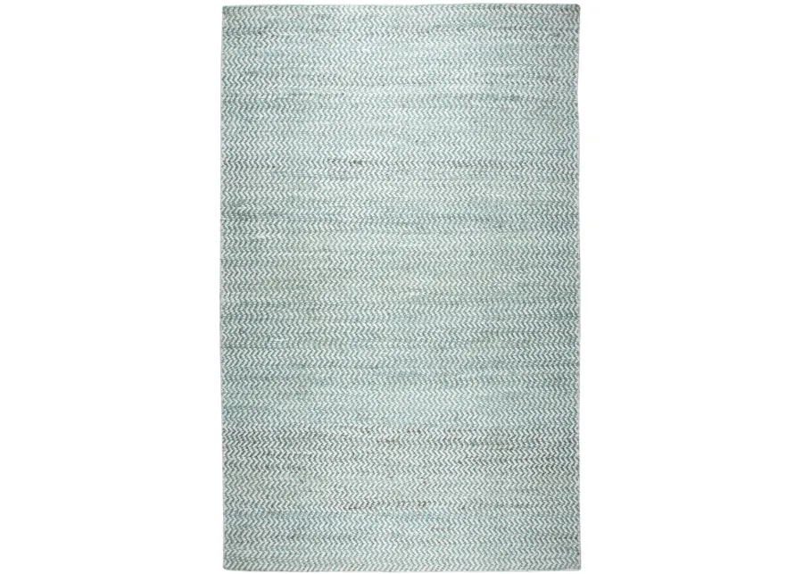 Ellington Turquoise chevron  Jute / Wool  3' x 5' Rectangle Rug