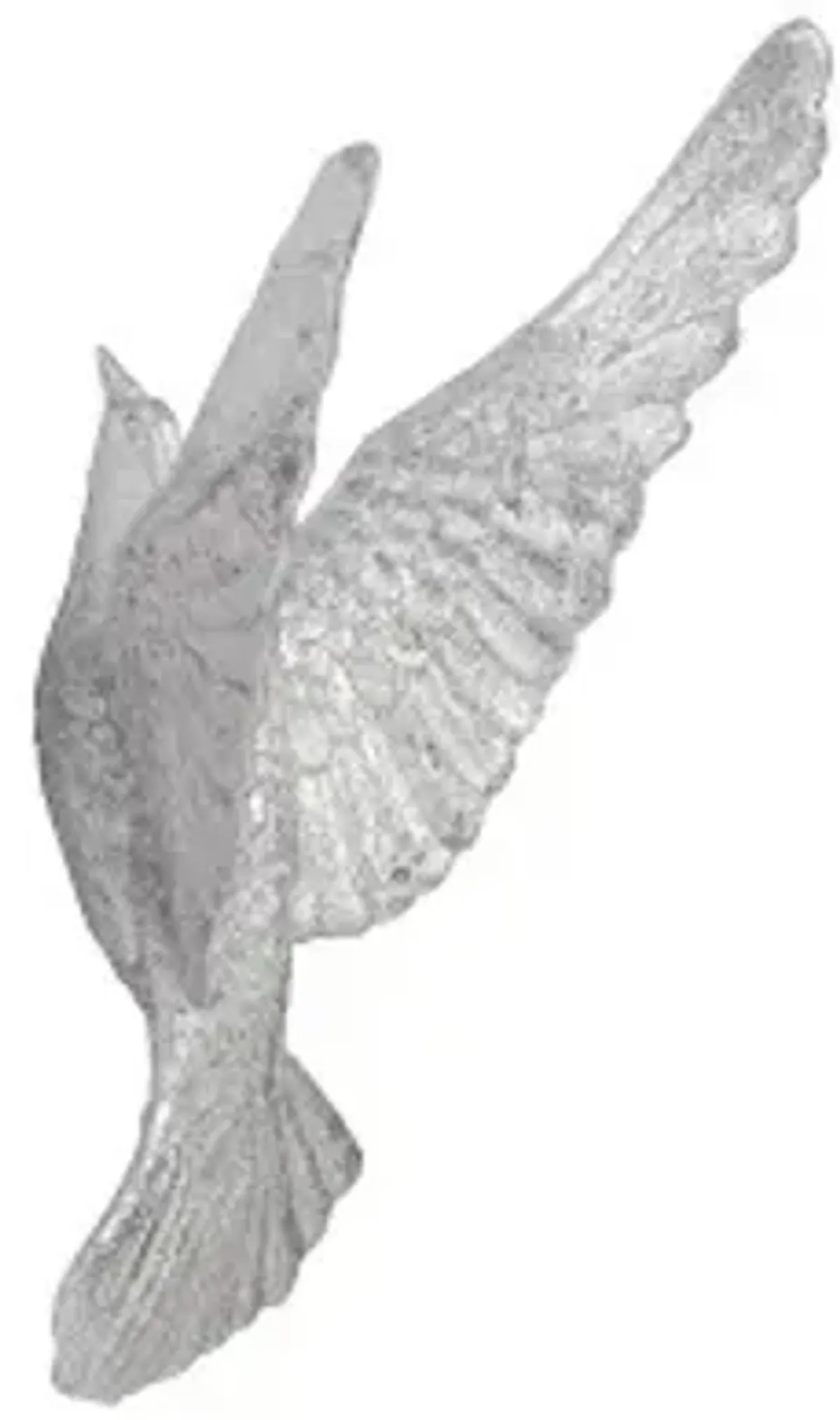 dove wall art, silver leaf