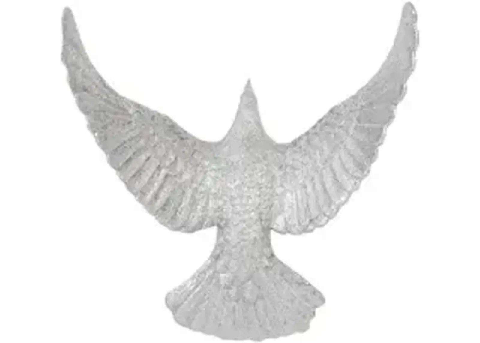 dove wall art, silver leaf