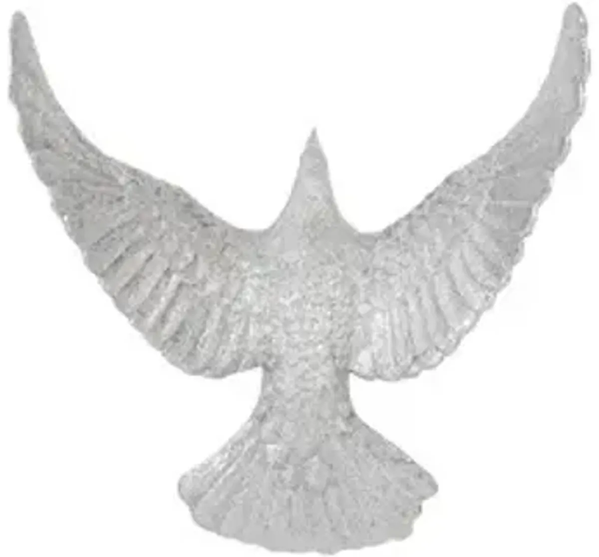 dove wall art, silver leaf