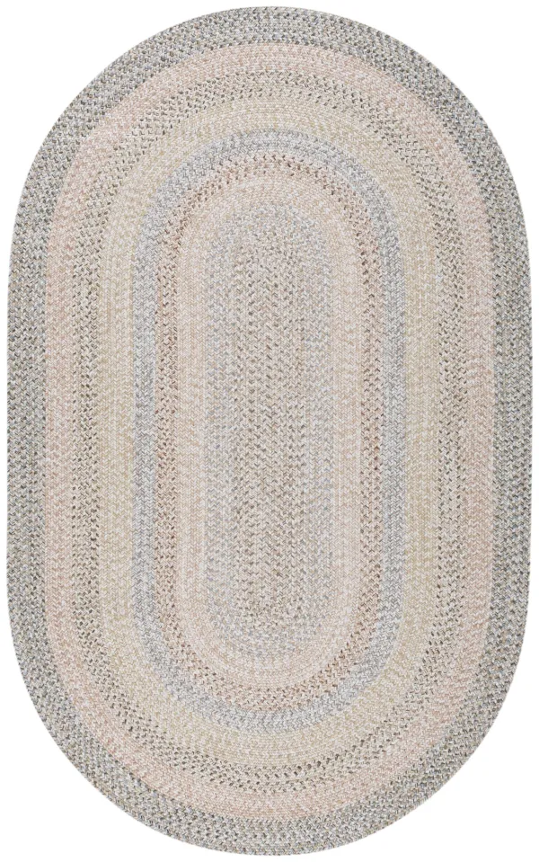 BRAIDED Hand Woven 6' x 9' Oval area rug