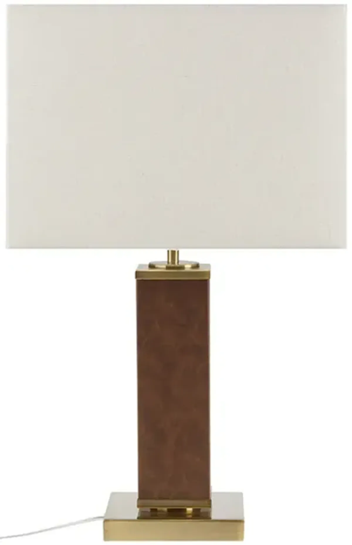 Hawley Faux Leather Table Lamp