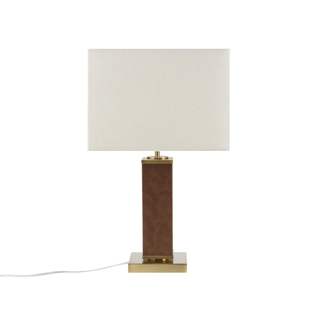 Hawley Faux Leather Table Lamp