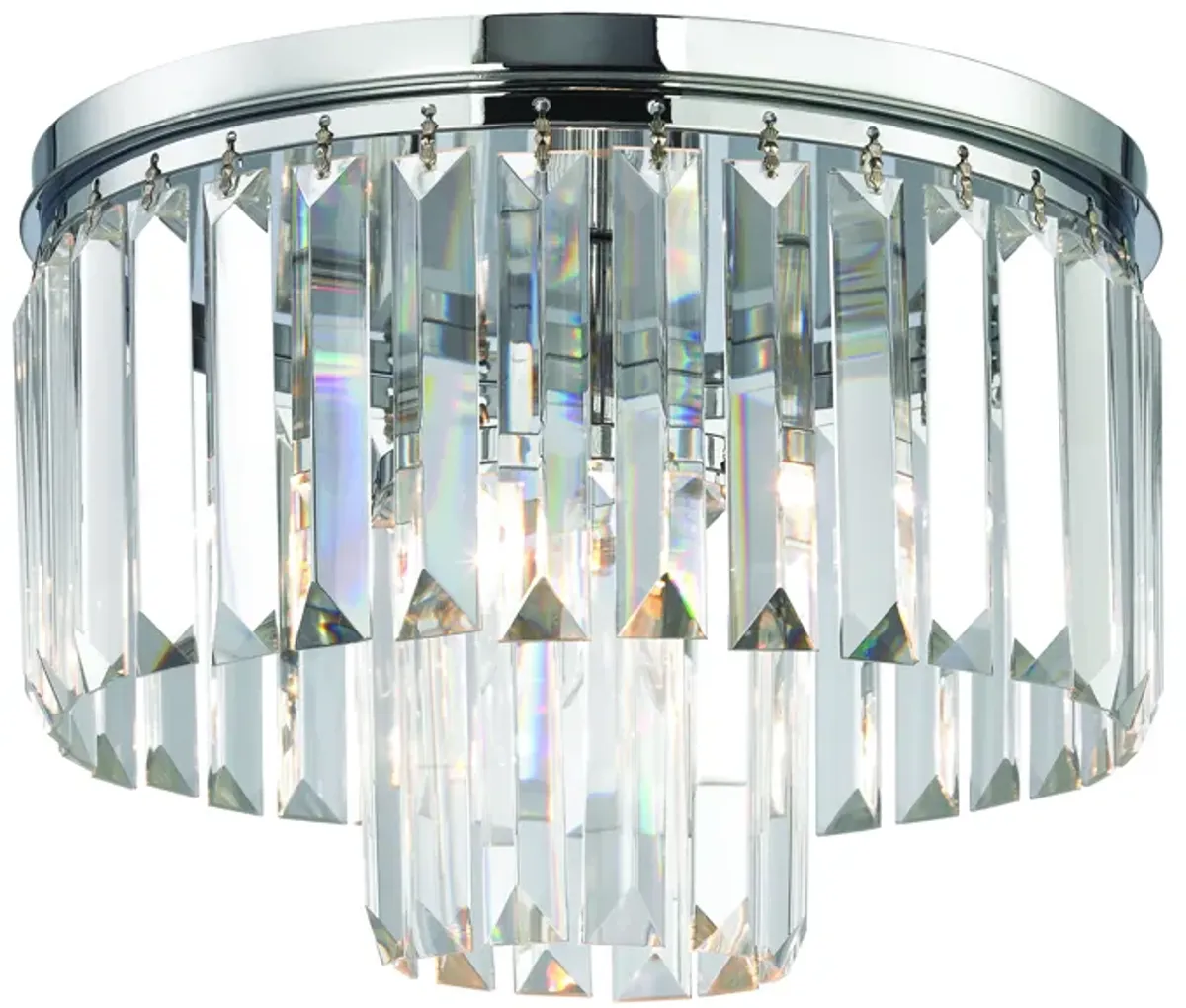 Palacial 12" Wide 1-Light Flush Mount - Polished Chrome