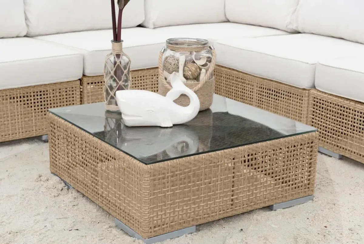 Panama Jack Austin Coffee Table with Glass