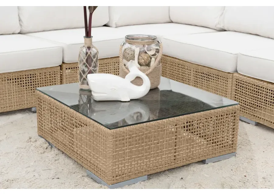 Panama Jack Austin Coffee Table with Glass