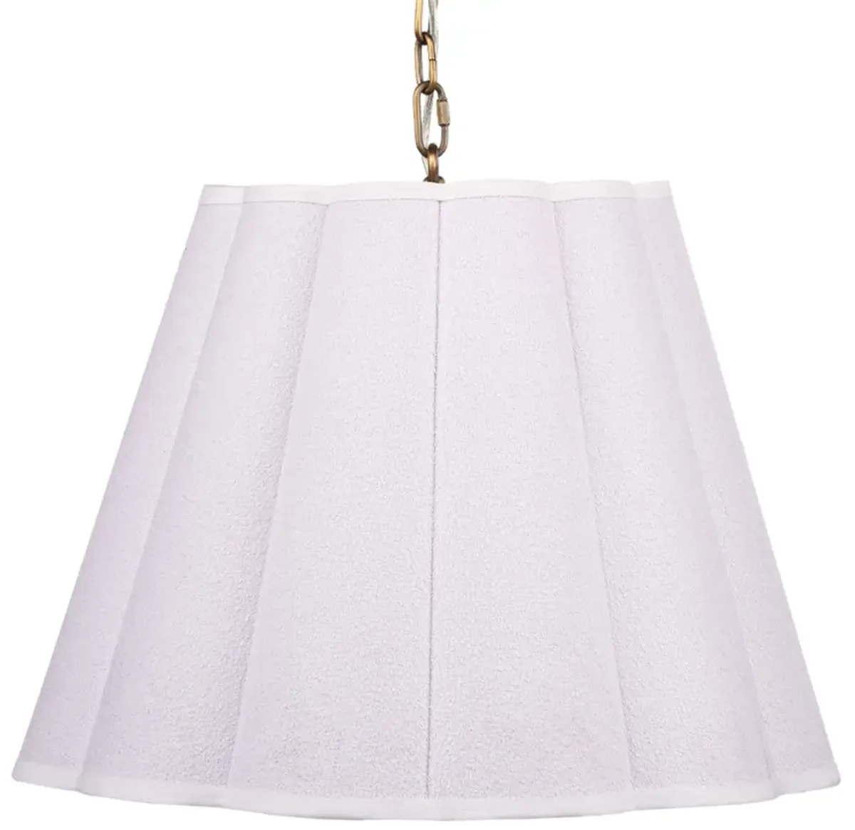 Scalloped 1-Light Pendant, Boucle Linen
