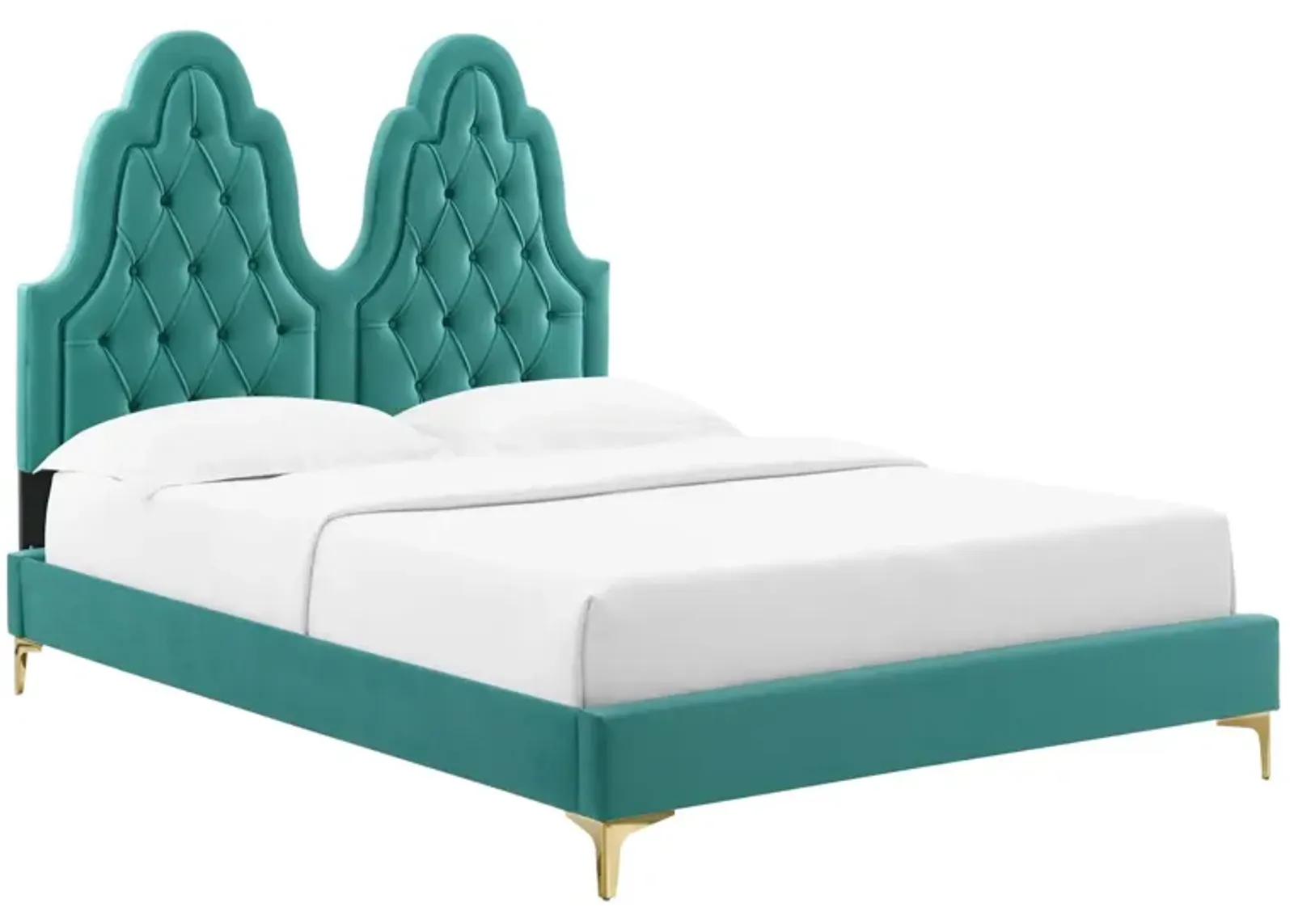 Alexandria Tufted Performance Velvet King Platform Bed