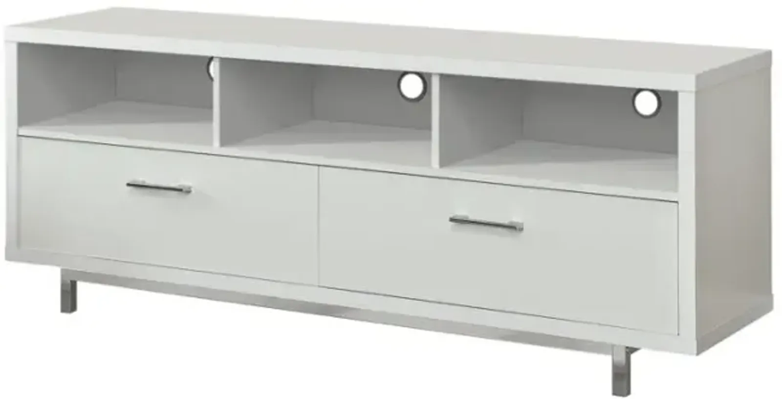 Alonzo 2-Drawer Rectangular Tv Console White