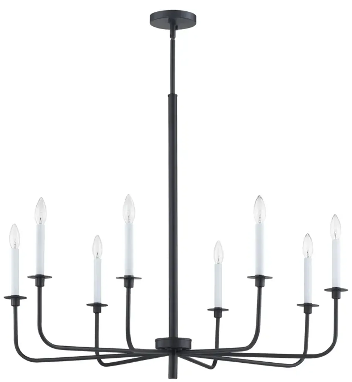 Lexington Green 38'' Wide 8-Light Chandelier - Matte Black