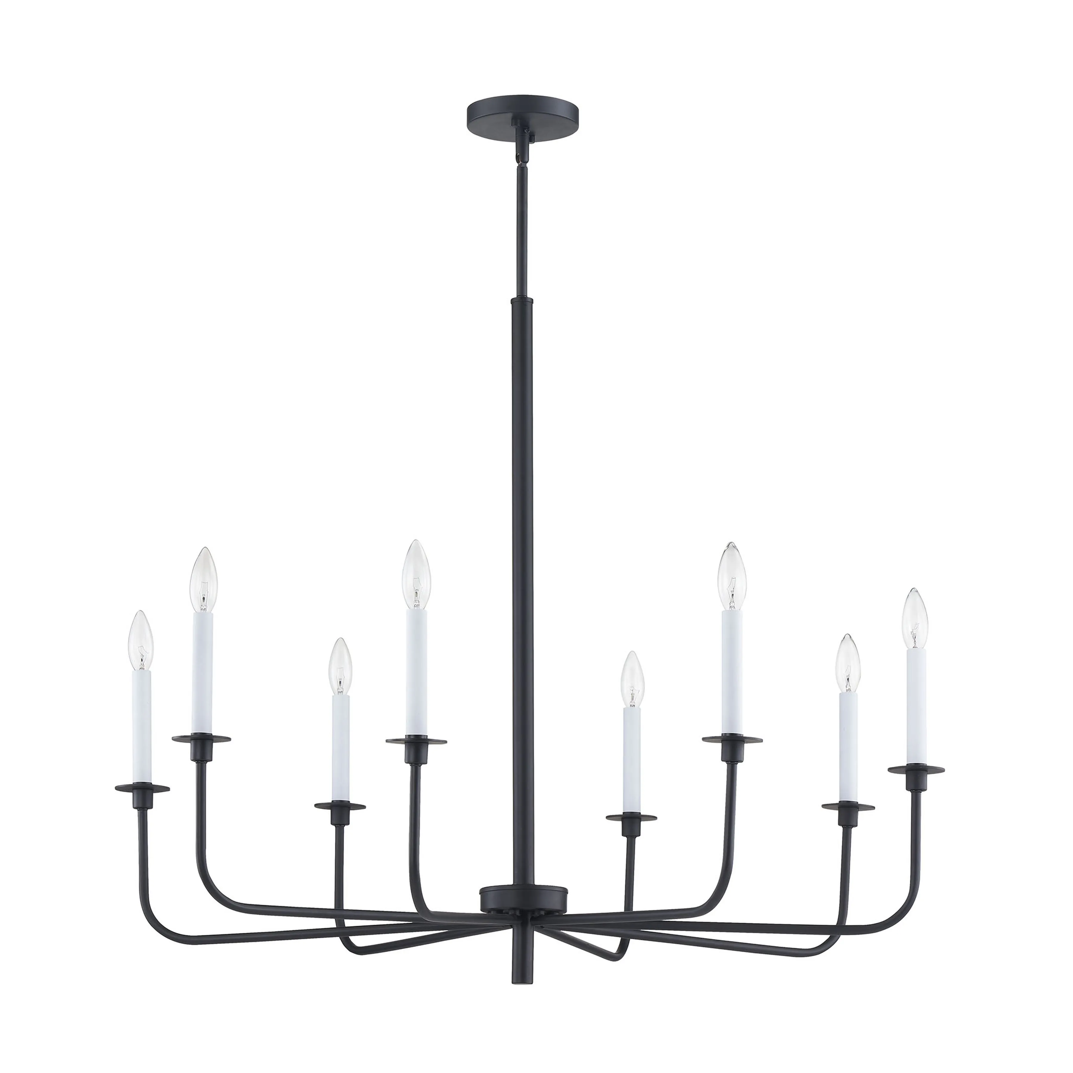 Lexington Green 38'' Wide 8-Light Chandelier - Matte Black