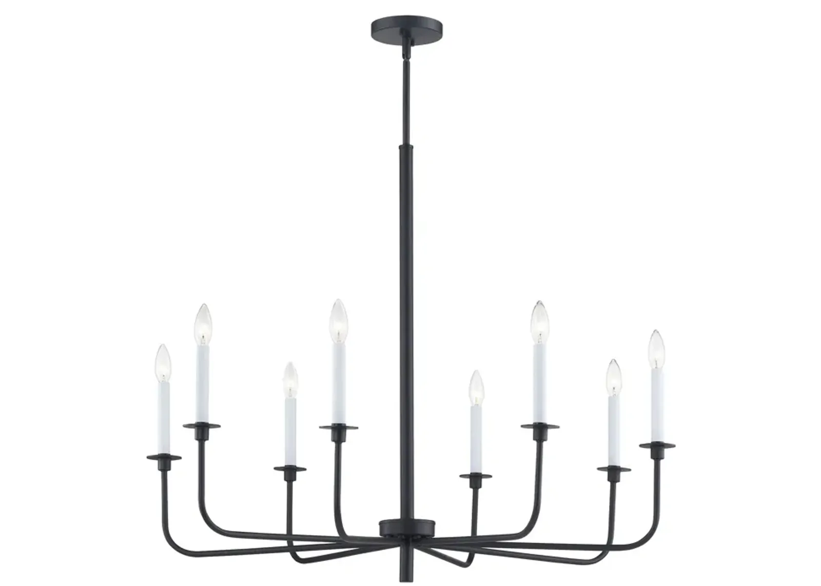 Lexington Green 38'' Wide 8-Light Chandelier - Matte Black